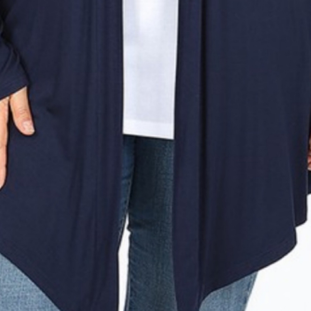 🔹️HP🔹️Navy open front cardigan size 1X, 2X - Picture 2 of 9